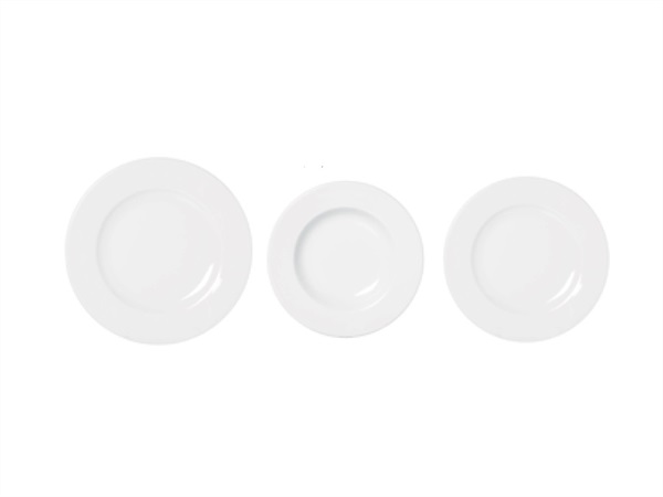 TABLE TOP PORCELLANE SAS Piatto in melamina bianca collezione CLASSIC