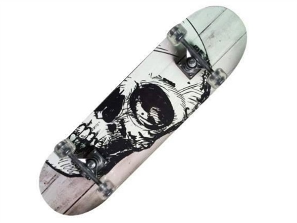 GARLANDO Skateboard tribe pro - white skull