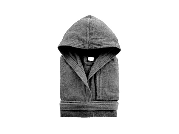 UNO CASA & DESIGN Accappatoio con cappuccio Pure, cotone 100%, grigio