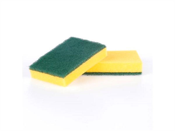 ORLANDI Spugna abrasiva doppiouso, verde/giallo, 3 pezzi