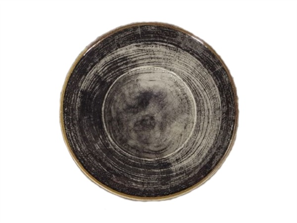 SATURNIA BLACK ROUND, linea Ischia, piatto fondo diam. 23 cm