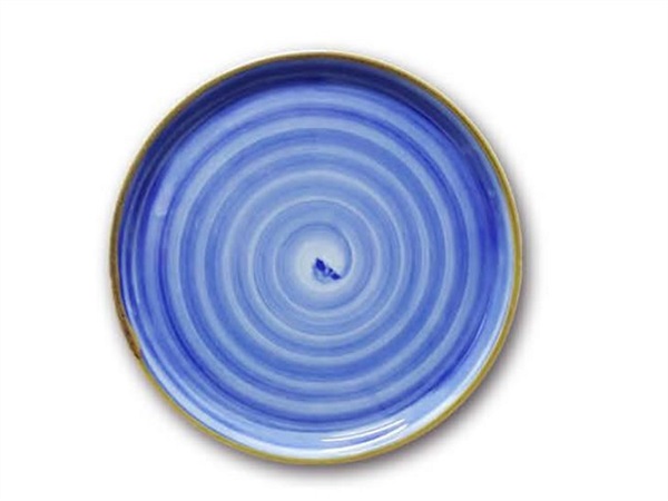 SATURNIA Circus spirale blu, linea napoli, piatto pizza 31 cm