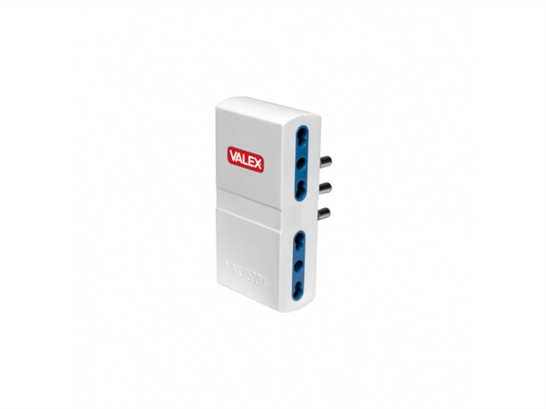 Adattatore quadruplo bianco