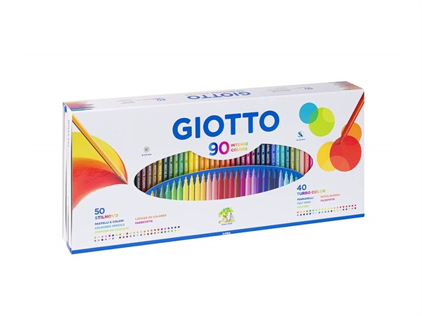 FILA Pastelli Stilnovo e Pennarelli Turbocolori - Astuccio Giotto da 90 pezzi