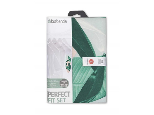 BRABANTIA Fodera perfect fit con spugna 4 mm e mollettone 4mm , 124x38 cm, modelli assortiti cod. b