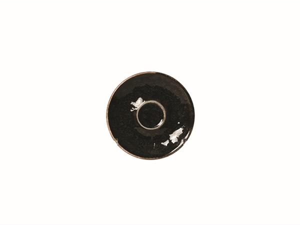 TABLE TOP PORCELLANE SAS Piattino per tazzina caffè skyfall in porcellana nera, Ø 13 cm