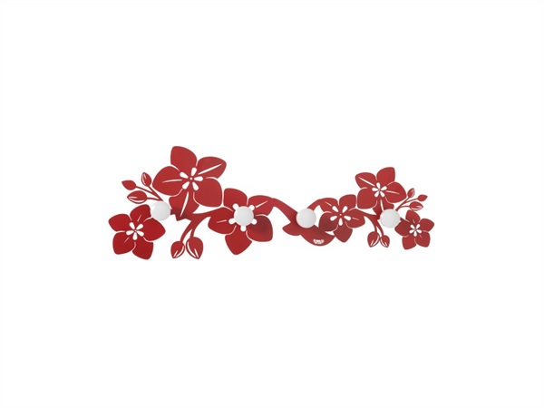 ARTI & MESTIERI Appendiabiti fior di loto rosso