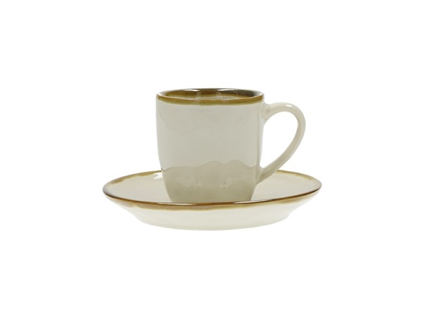 ROSE & TULIPANI concerto avorio,Tazza caffè con piattino, 90 cc