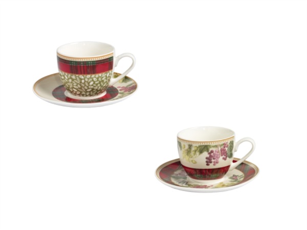 Brandani Brandani 53648 Mug Sottobosco Set 2 Pezzi Porcellana D 8,5X10H cm 