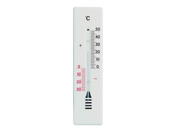 TFA Termometro per esterno in metallo bianco 22,2 cm