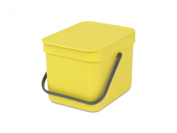 BRABANTIA Pattumiera sort & go - 6 lt - yellow