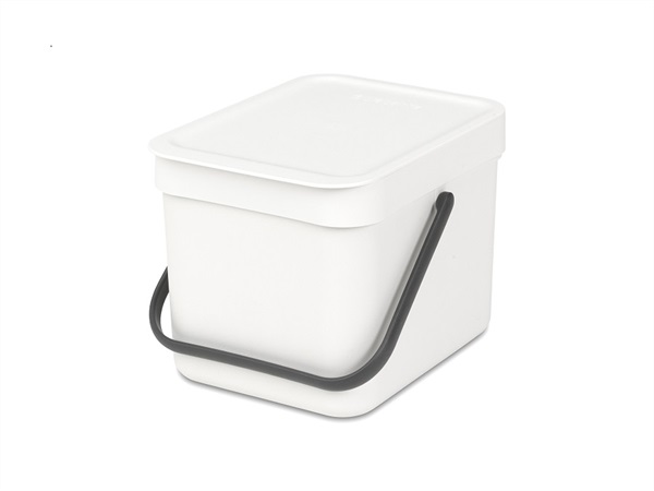 BRABANTIA Pattumiera sort & go - 6 lt - bianco