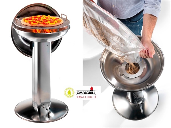 OMPAGRILL BARBECUE A PELLET OMPAGRILL EDDI PELLET PRO CON COPERCHIO