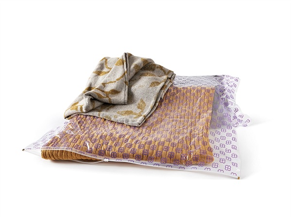 PERFETTO Sacchi custodia con zip salva coperte, 2 pezzi, 80x110 cm