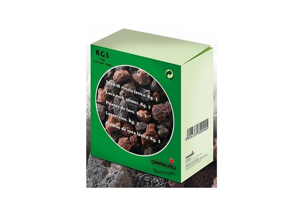 OMPAGRILL SASSI DI ROCCIA LAVICA - PIETRA LAVICA GAS-GRILLS 3KG OMPAGRILL