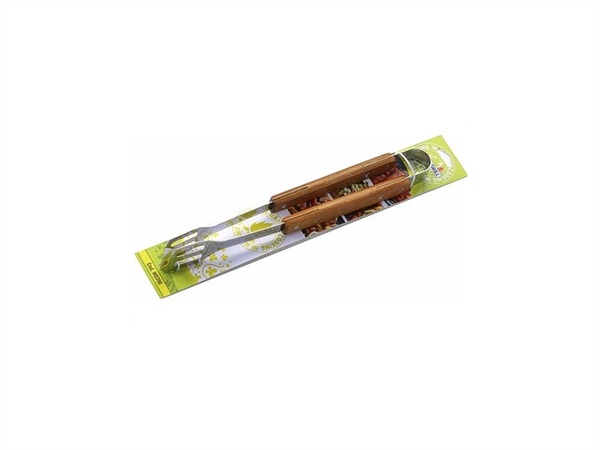 OMPAGRILL PINZA BARBECUE OMPAGRILL ACCIAIO INOX CON MANICO LEGNO 39 CM
