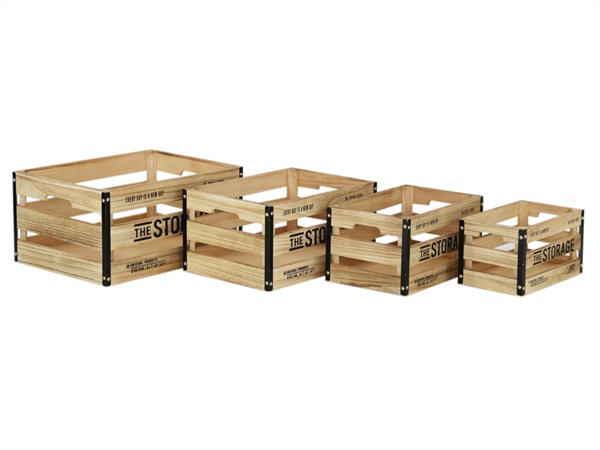 MAGAZZINI COSMA S.P.A. Cassette in legno di paulownia con decoro