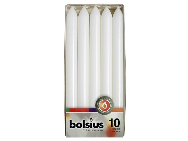 BOLSIUS Candele per la cena, 230/20 mm 10 pz.
