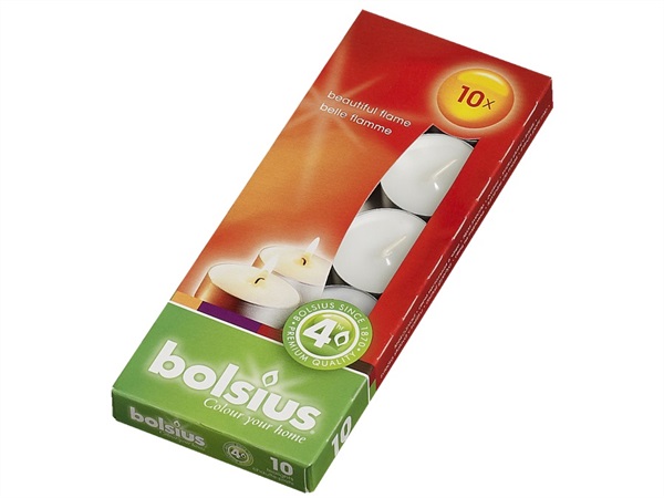 BOLSIUS Tealight -Scatola 10 Pz - 4 Ore