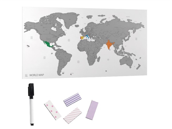 MASCAGNI Planisfero Map2 70x37 cm