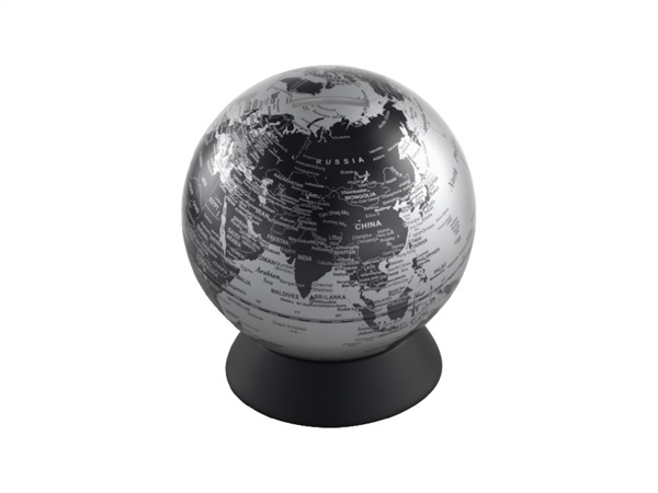 MASCAGNI Salvadanaio mappamondo argento