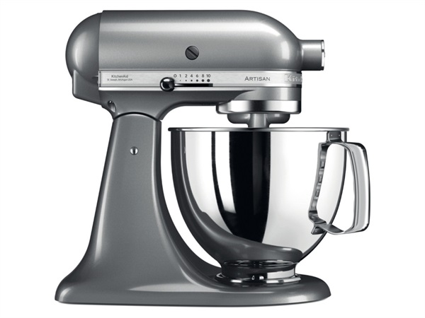 KITCHENAID ARTISAN, PLANETARIA CON TESTA RECLINABILE, 4,8L, SILVER