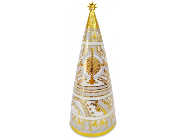 BACI MILANO M&R gala xmas - Albero di natale grande Ø 16,5 x 37,5h cm, poudre chic