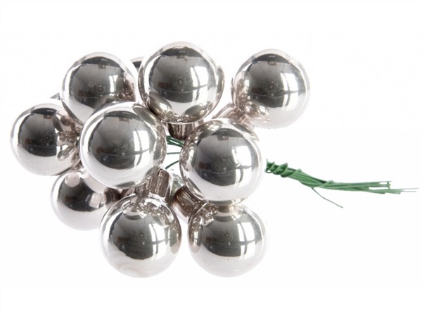 KAEMINGK Grappolo 12 sfere, argento, conf. da 12 pz