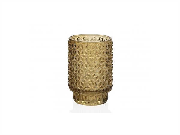 ANDREA HOUSE Porta candele vetro marrone