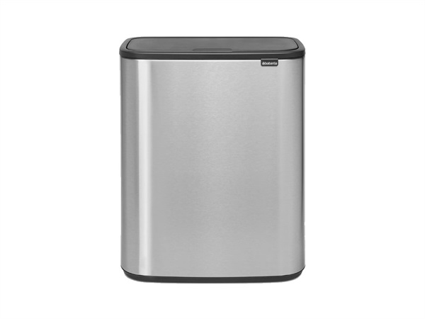 BRABANTIA BO TOUCH BIN pattumiera 2 x 30 litri - Matt Steel Anti-ditate