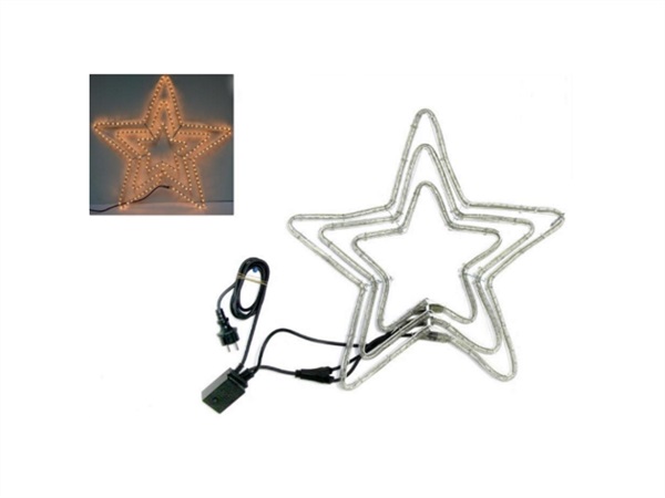 FIRMO BATTISTA E FIGLI Tripla stella in tubo luminoso ad incadescenza bianco