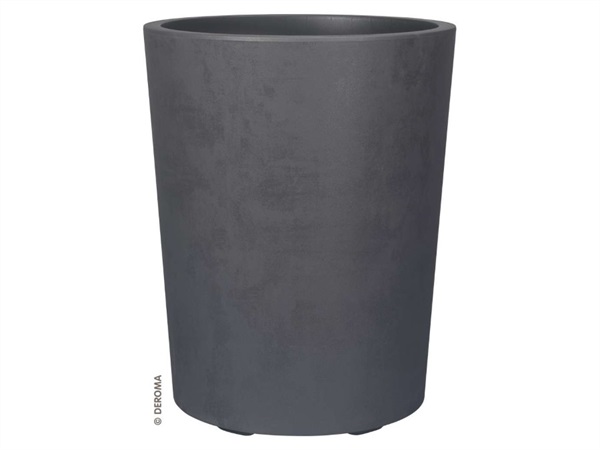 DEROMA Millennium Vaso antracite con riserva d'acqua, Ø 44 x H 53 cm