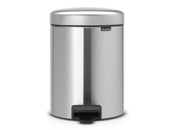 BRABANTIA PATTUMIERA A PEDALE NEW ICON MATT STEEL -ACCIAIO SATINATO
