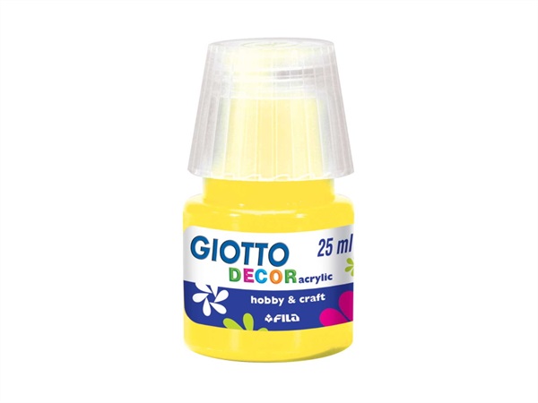 FILA Giotto decor, tempera acrilica, giallo primario 25 ml