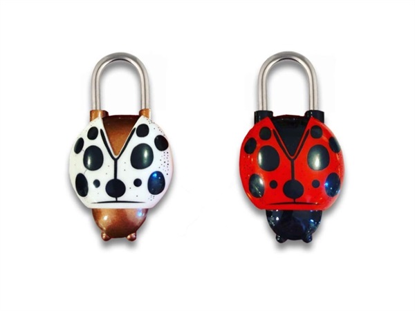 TRADING GROUP Lucchetti per valigia o armadietto a forma di coccinella Lady Lock, set 2 pezzi