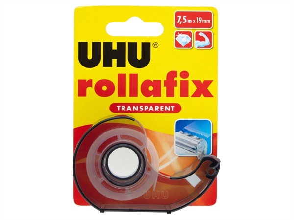 UHU Rollafix trasparente - nastro adesivo con chiocciolina