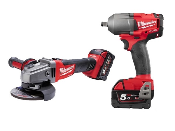MILWAUKEE Kit smerigliatrice CAG125X + Avvitatore ad impulsi FMTIWF12