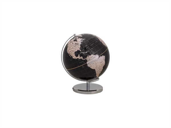 BRANDANI GIFT GROUP S.A.S. Lampada mappamondo nero ed argnto in pppvc e metallo