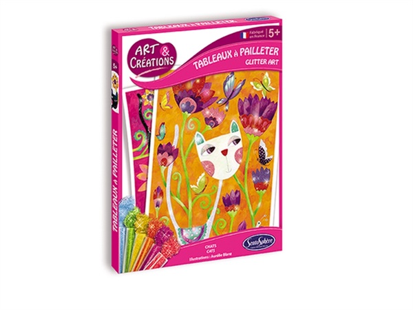 SENTOSPHERE Quadretti con paillettes, gatti