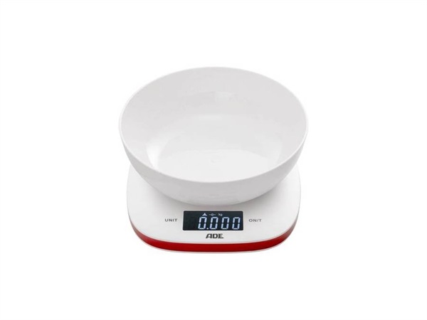 ADE Bilancia da cucina elettronica Rosso, Bianco