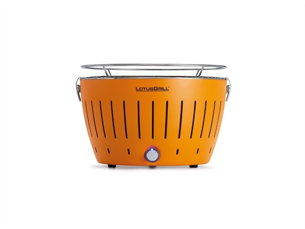 Barbecue da tavolo a carbonella con sistema brevettato antifumo LotusGrill® - Orange