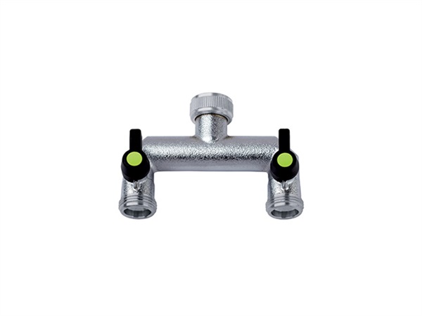 AQUAJET Rubinetto a 2 vie indipendenti e regolabili, 3/4"x3/4"