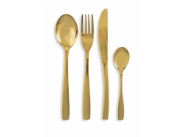 VILLA D'ESTE HOME TIVOLI MADISON GOLD POSATE 24 PEZZI IN ACCIAIO