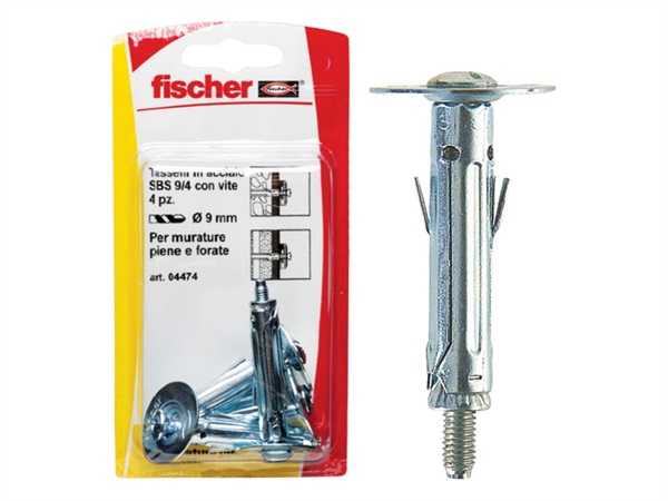 FISCHER Fissaggio metallico ad espansione con accessori SBS K in blister