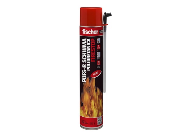 FISCHER Schiuma poliuretanica monocomponente per applicazioni antifuoco, testata EI 240 su giunti complessi - PUFS-R 750 firestop