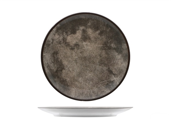 SATURNIA Brown Sketch, linea siviglia, Piatto Piano 28 cm
