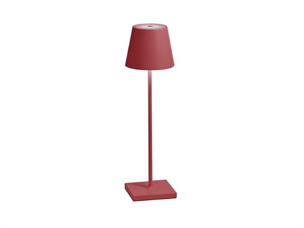 ZAFFERANO S.R.L. Poldina lampada ricaricabile da tavolo di Zafferano - rosso ferrari