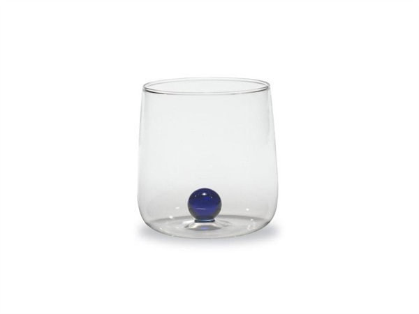 ZAFFERANO S.R.L. Bilia, bicchiere tumbler trasparente/blu