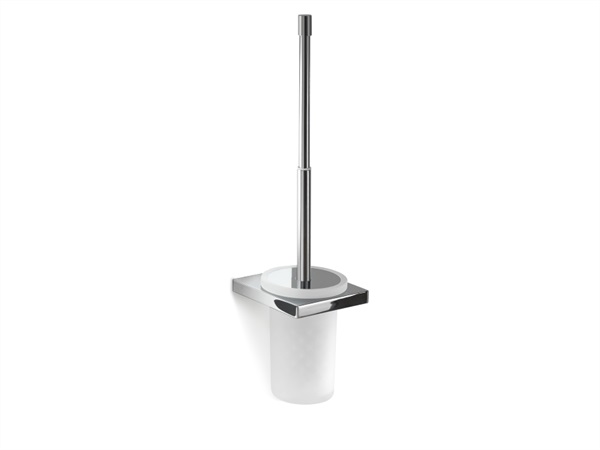 GEDY SPA Scopino WC da muro con manico telescopico e ciuffo in setole g-lanzarote cromato