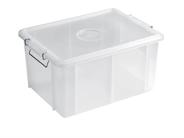 GIGANPLAST CASSETTA BOX CON COPERCHIO trasparente